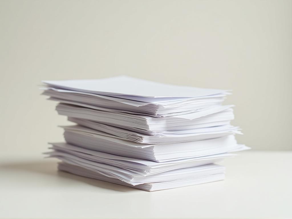 Stack of notebooks and paper